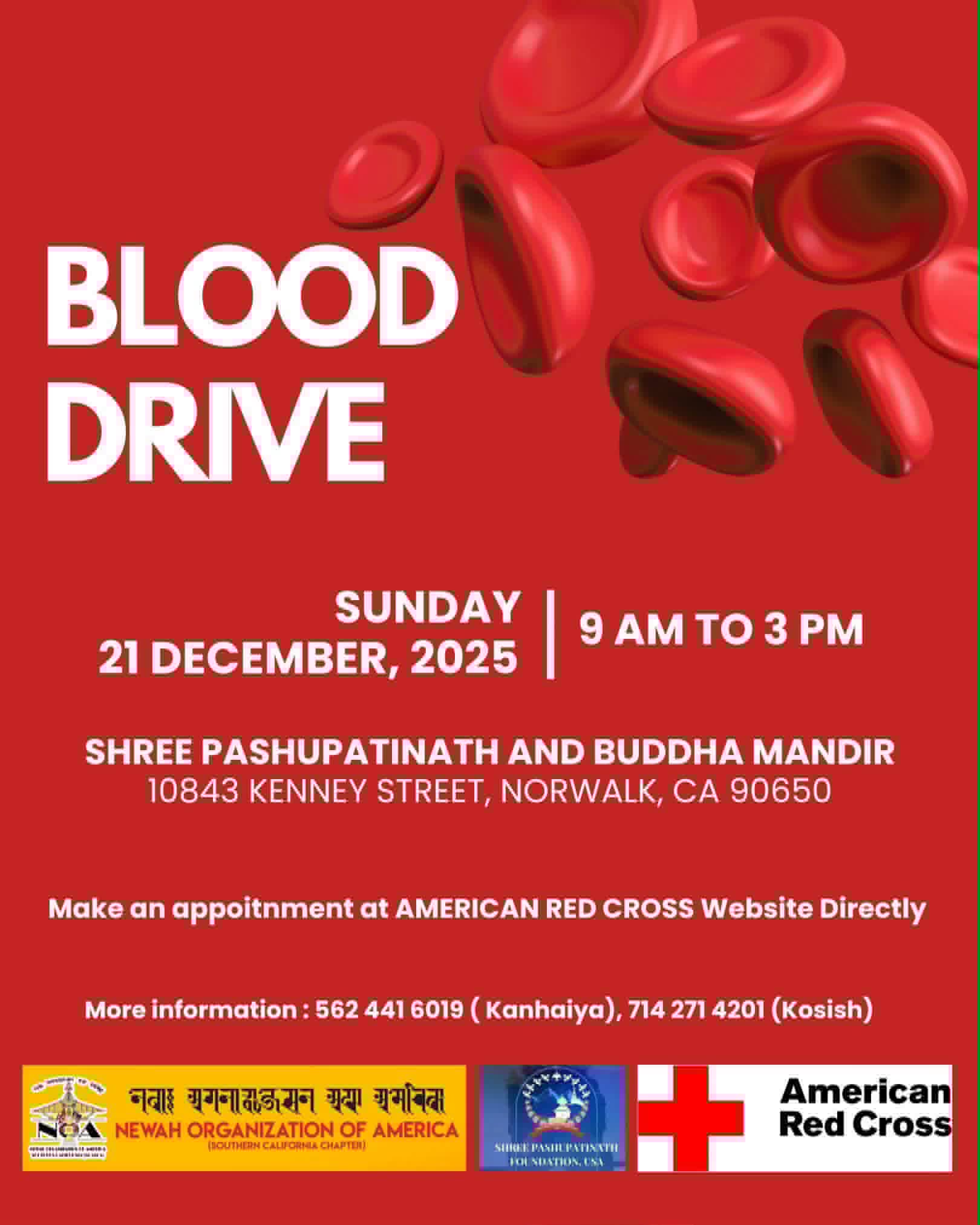 नेवा: समाज, साउदर्न क्यालिफोर्नियाद्दारा ‘रक्तदान-जीवनदान’ कार्यक्रमको आयोजना