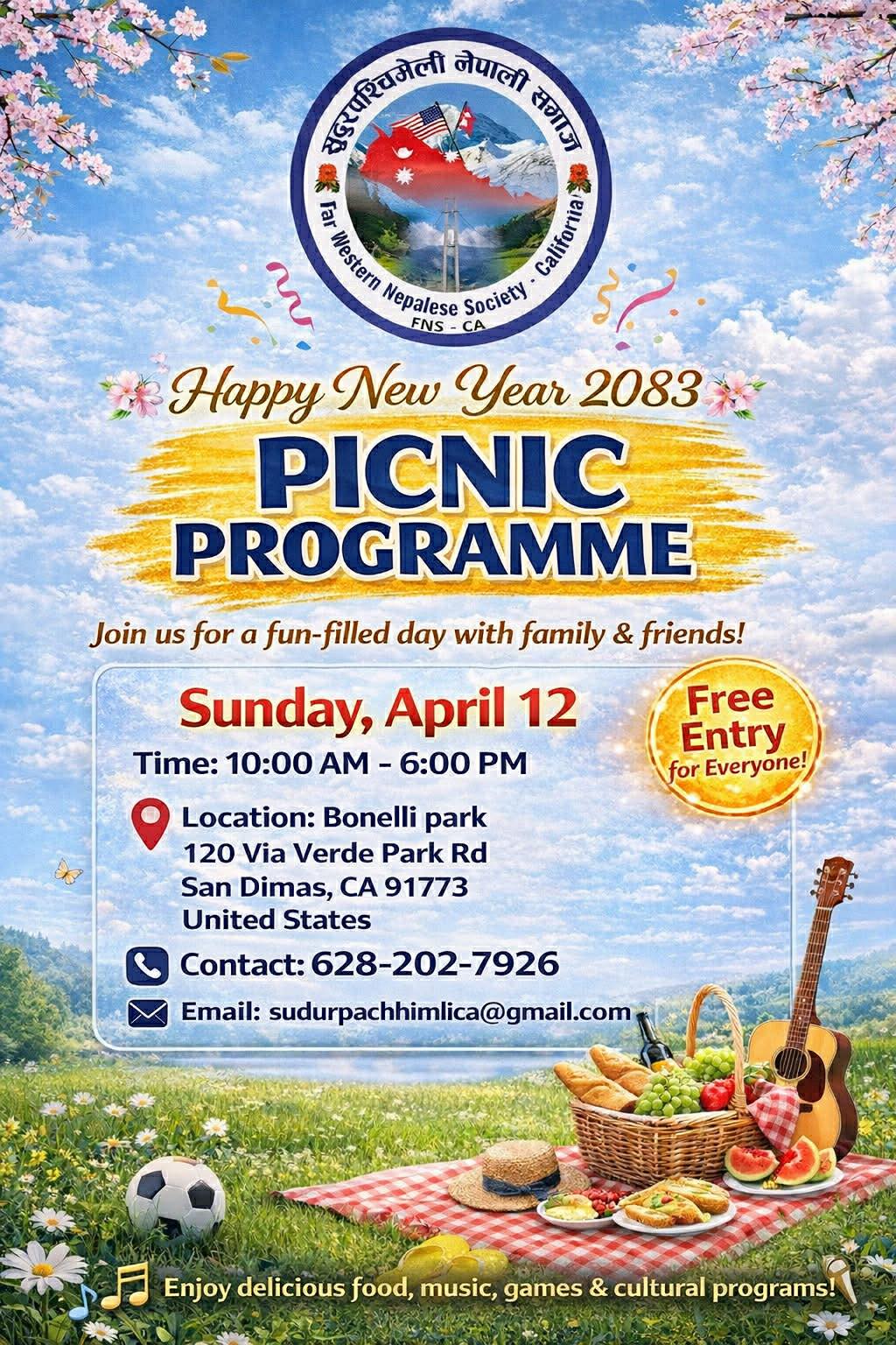 सुदूरपश्चिमेली नेपाली समाज, क्यालिफोर्नियाको आयोजनामा ‘नयाँ वर्ष २०८३ पिकनिक’ आयोजना हुँदै